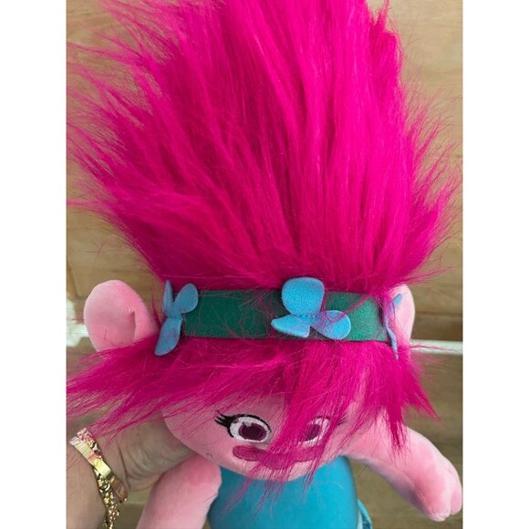 EUC Build-A-Bear Trolls Plush Doll Poppy With Colorful Outfit & Wild Hair - Picture 2 of 8